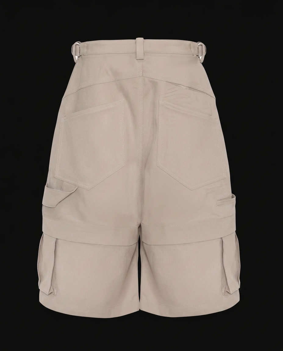 Concrete Shorts 001 — Sand Beige — Back