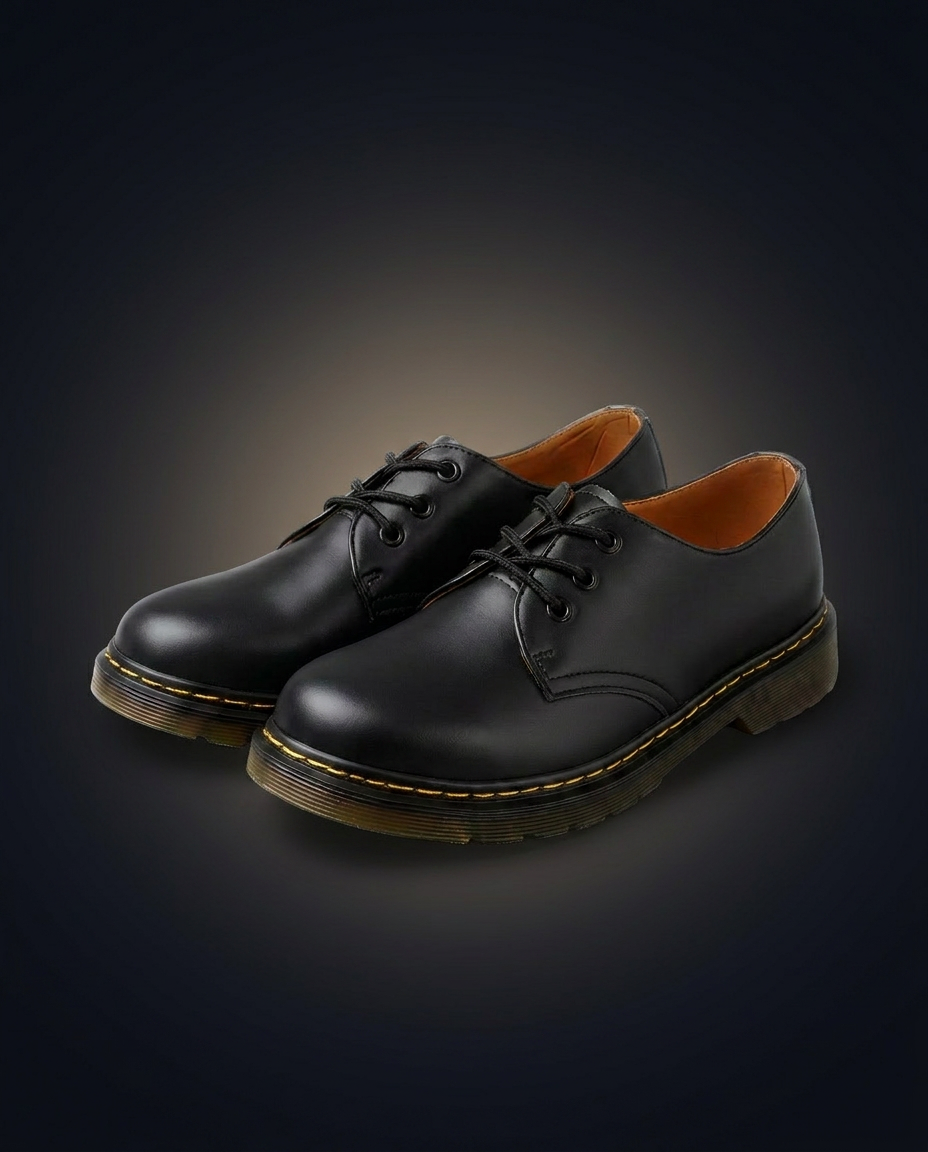 3-Eye Derby 001 — Carbon Black — Side